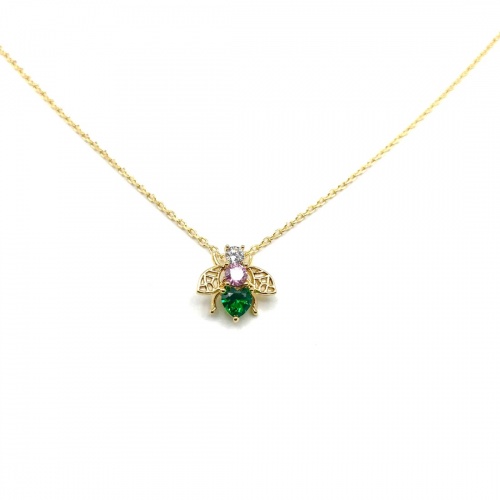 Nouveau Bejewelled Bee Necklace by Sixton London